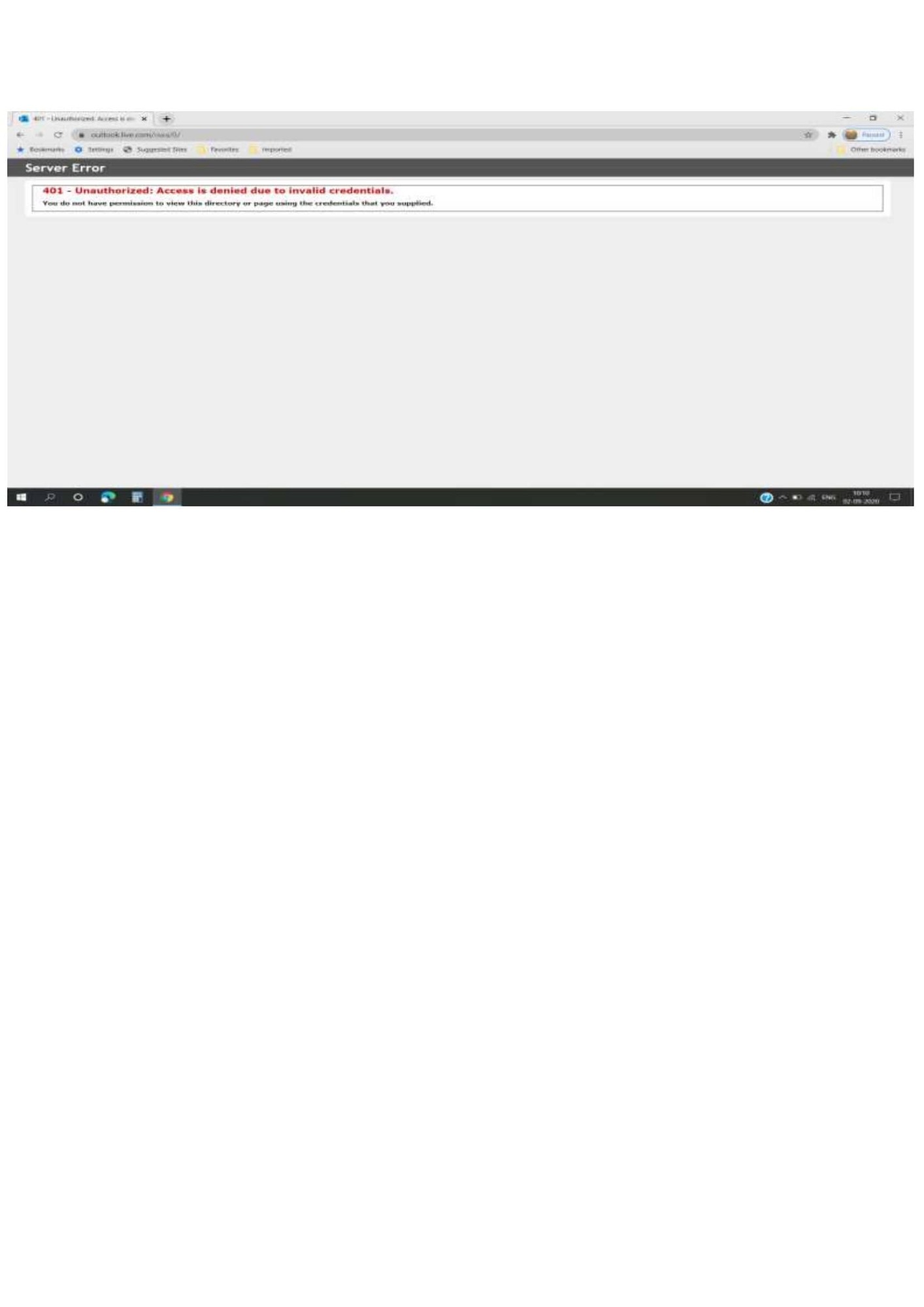 Error when logging into outlook 828fb0d4-7e35-4eab-98a3-9612811eef8b?upload=true.jpg