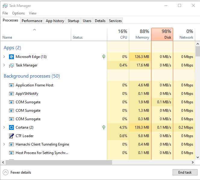 100% Disk Usage / Memory Usage with barely anything running 82b8f66f-731c-462a-8e72-8afec8446b0e?upload=true.png