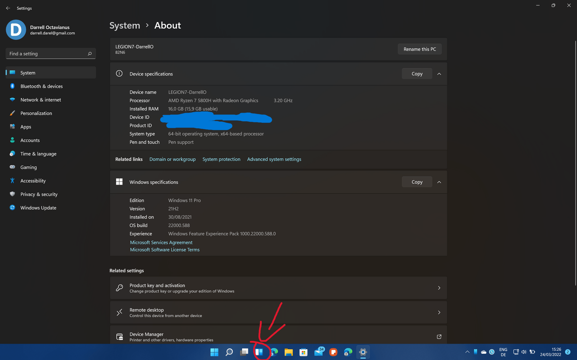 The weather widget on the taskbar shows the S&P 500 instead of the weather 82d54681-c531-4077-88e2-732a6ee3c96a?upload=true.png
