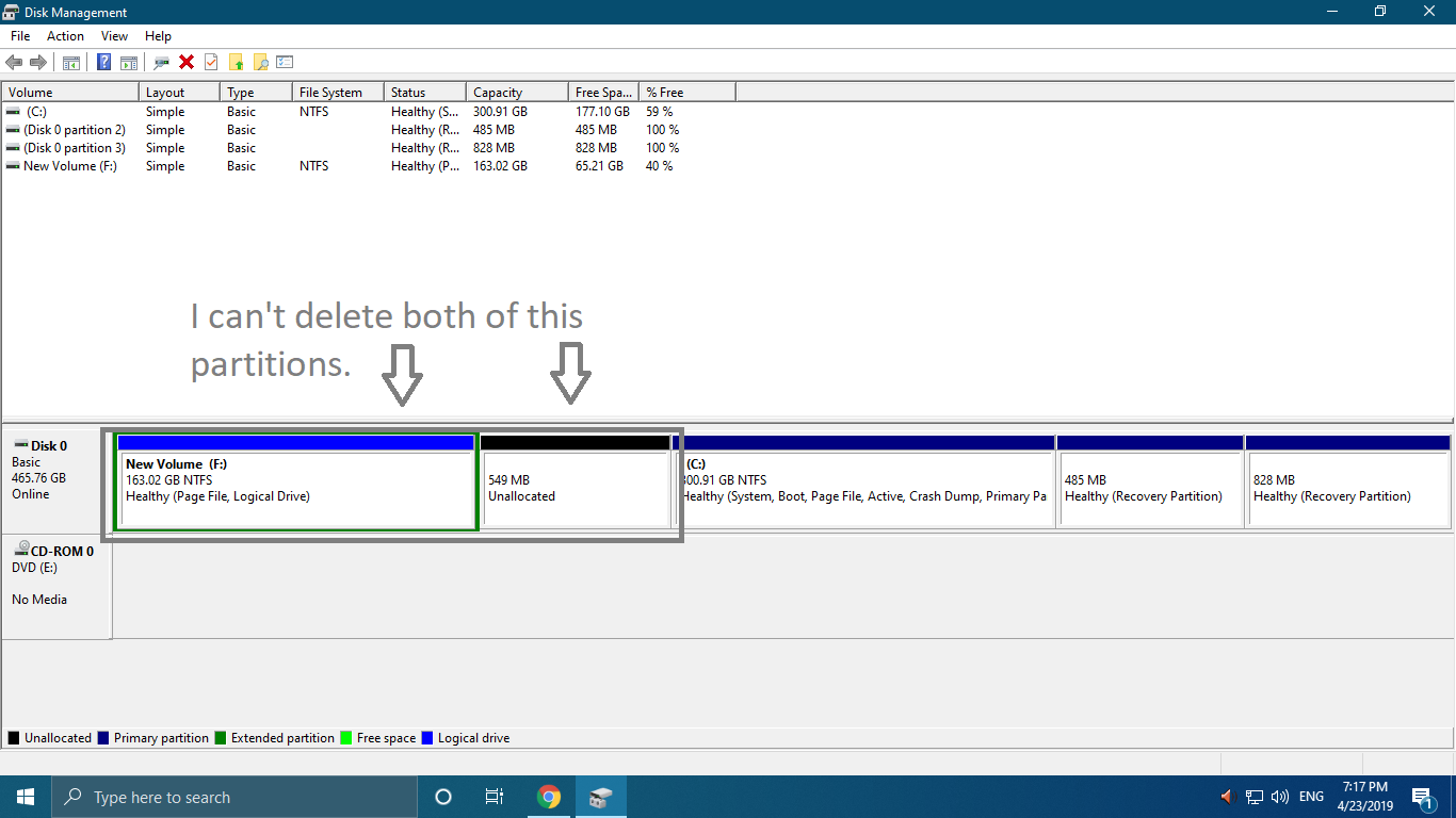 How Can I delete the partitions on the Screen Shot without reinstalling? 8361e0de-52fa-4c22-b7c7-bb7b96f81dcd?upload=true.png