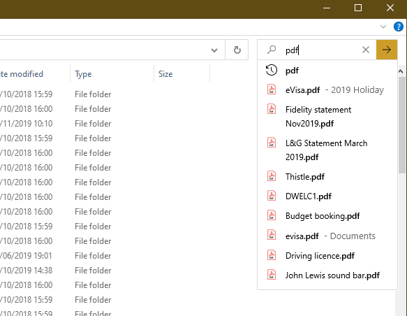 File explorer search does not find files in ver 1909 almost every day 8367888a-9c91-40f3-b4a6-9cd3ac248467?upload=true.png