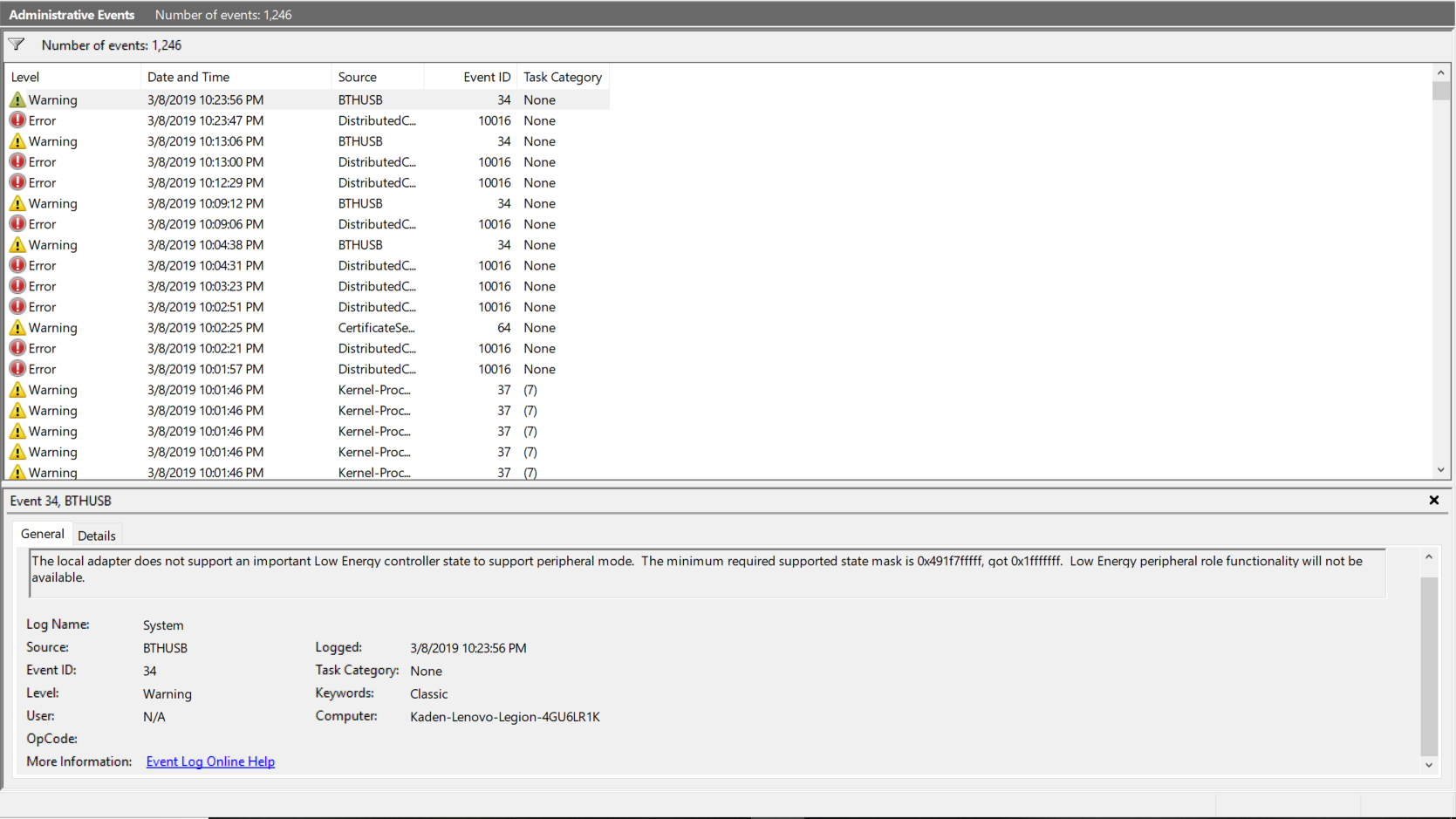 All my USB's disconnect at the same time and then reconnect around every 5-10 minutes I... 8380cbfd-d85b-416e-9849-4f20a55c2694?upload=true.png