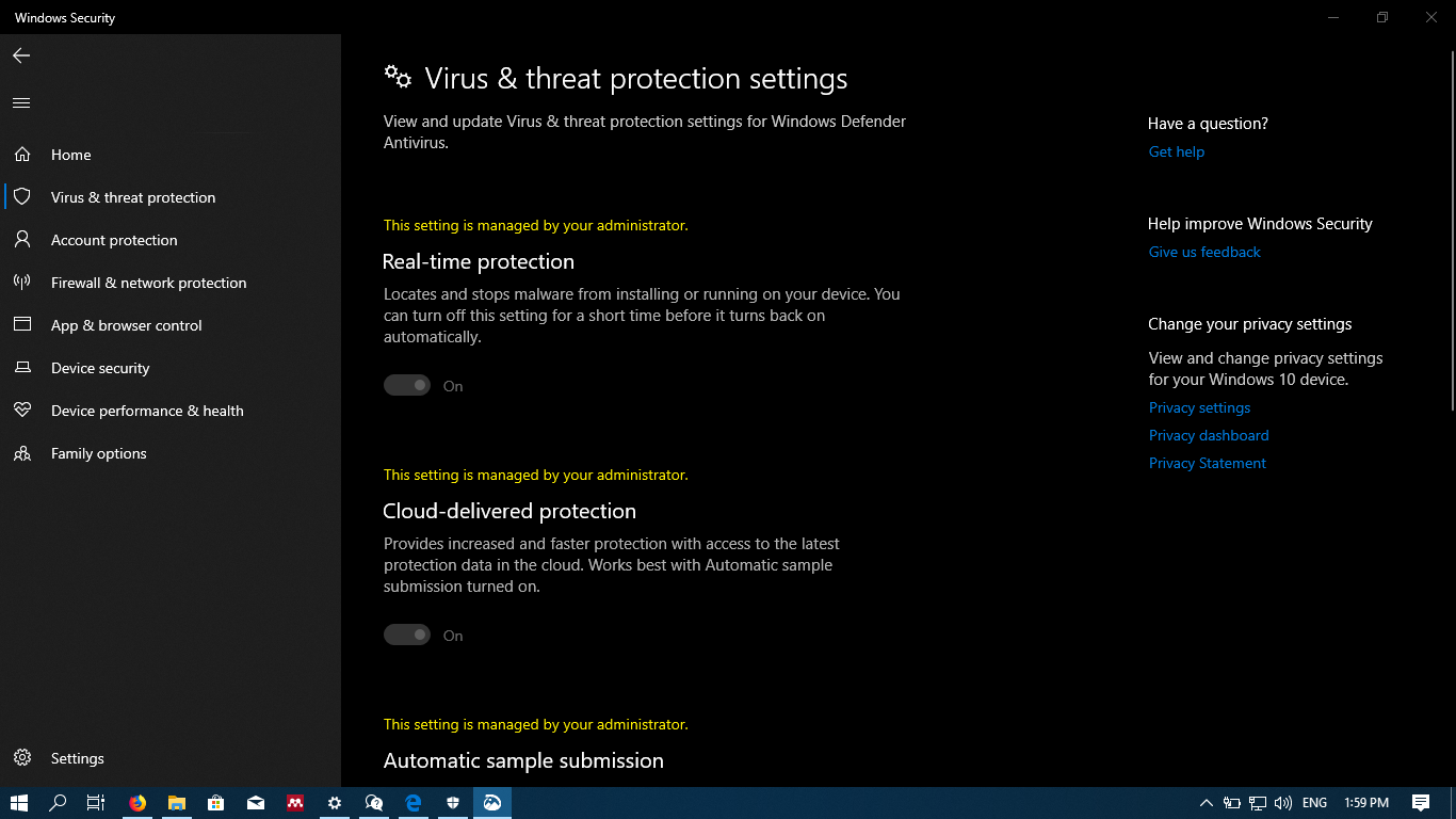 "This setting is managed by your administrator" on Windows Security settings 83bb90e6-cd57-4c85-93ef-c6f8ec77efd8?upload=true.png