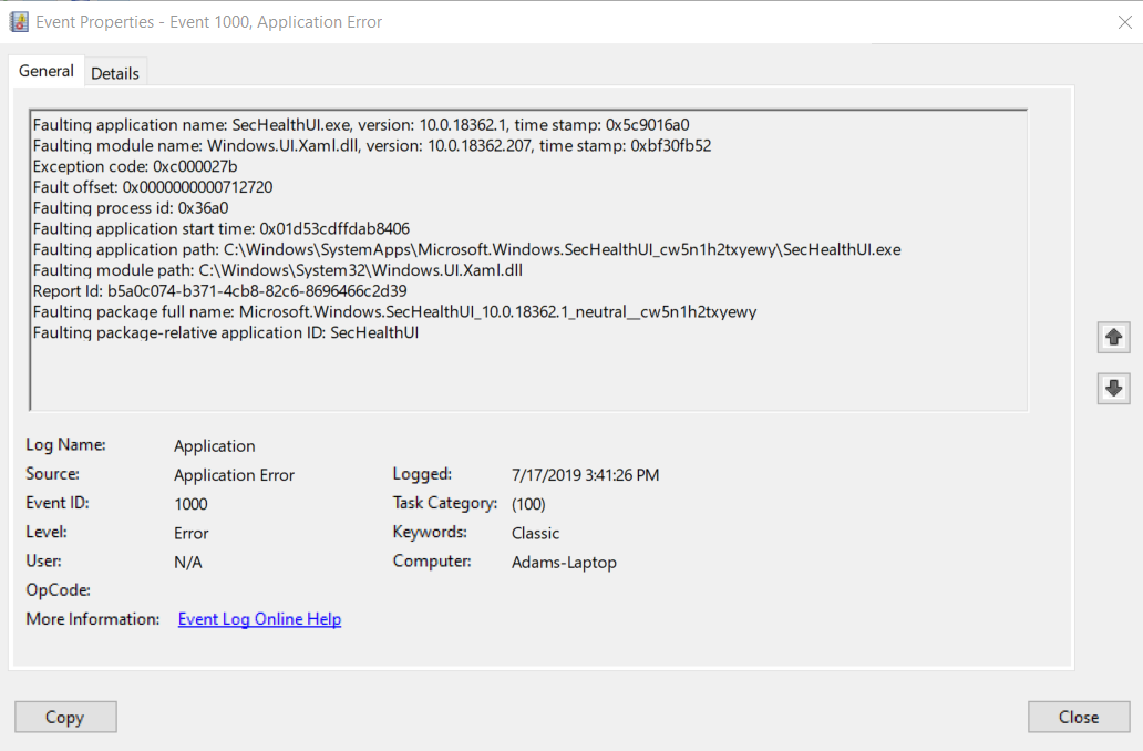 Windows Controlled Folder Access crashing with error code 1000 83cfb285-0446-4305-ad1b-e800dce07148?upload=true.png