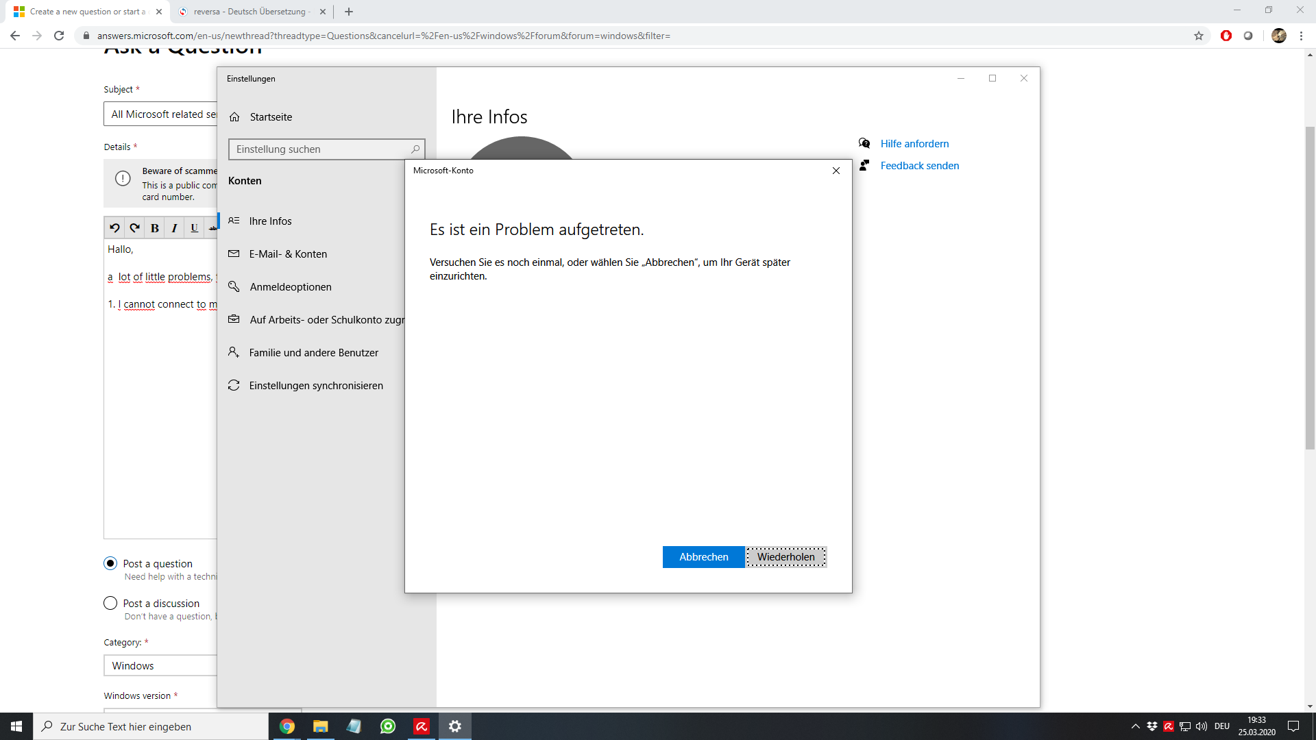 All Microsoft related services do no have connection - and more! 84584539-3598-4ae2-80a5-5b63f2e849d5?upload=true.png