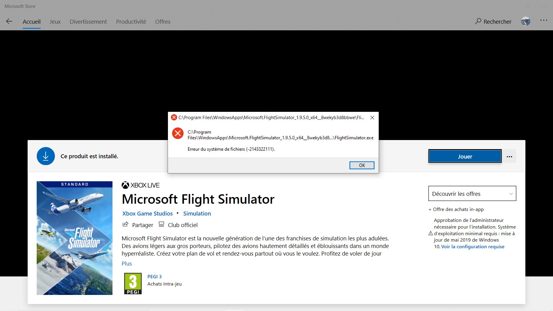 Impossible to launch FS2020 disc version bought 11.10.2020  error 0x803F8001 and  sysfile... 8499f2ca-fcdb-4b84-9ac4-fbbeec12a73d?upload=true.jpg