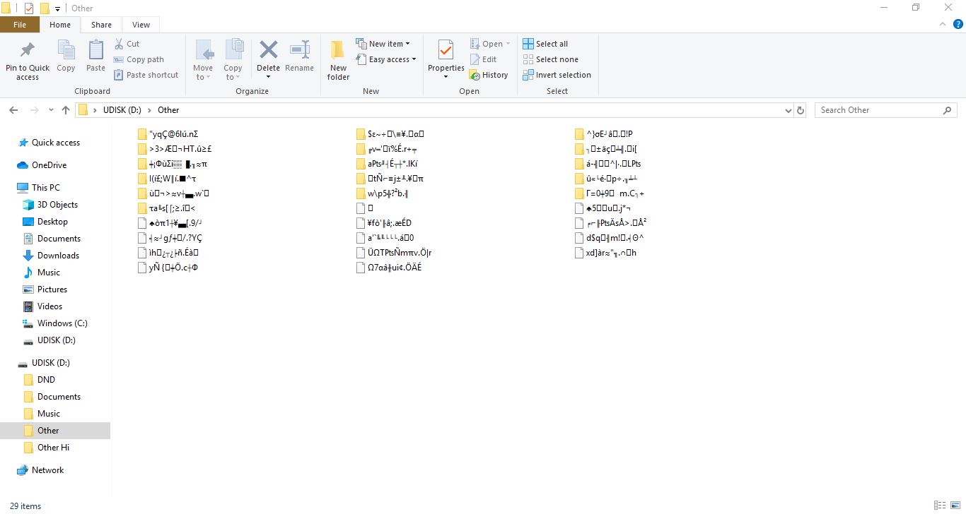 Folder has weird characters and will not delete off of flash drive. 84e774ab-071f-45e1-b7c7-693224740526?upload=true.jpg