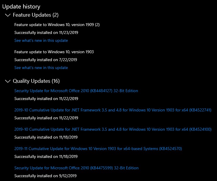 Windows 10 update 1909 broke WiFi Intel AC 3168 852bb327-4fba-43af-b2bd-01d38cf7fe13?upload=true.jpg