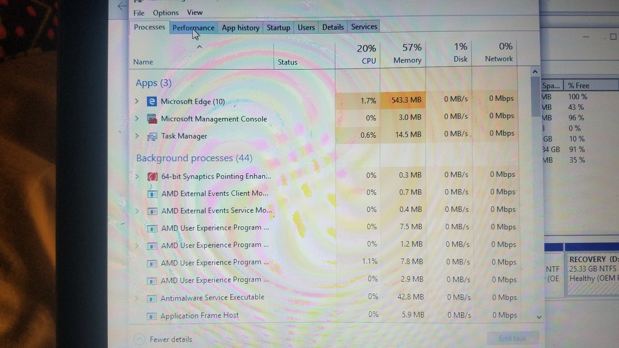 Windows 10 recovery (D:) is 90% full and PC is lagging after updating AMD graphics and stuff. 85970a0d-eecc-4eed-891e-ecbe4f7dab9e?upload=true.jpg