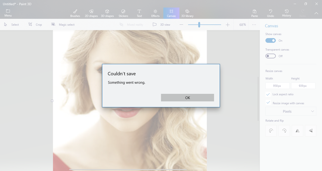 Paint3D couldn't save something went wrong 85c6fdbc-7f20-4864-8005-59fb46b6055d?upload=true.png