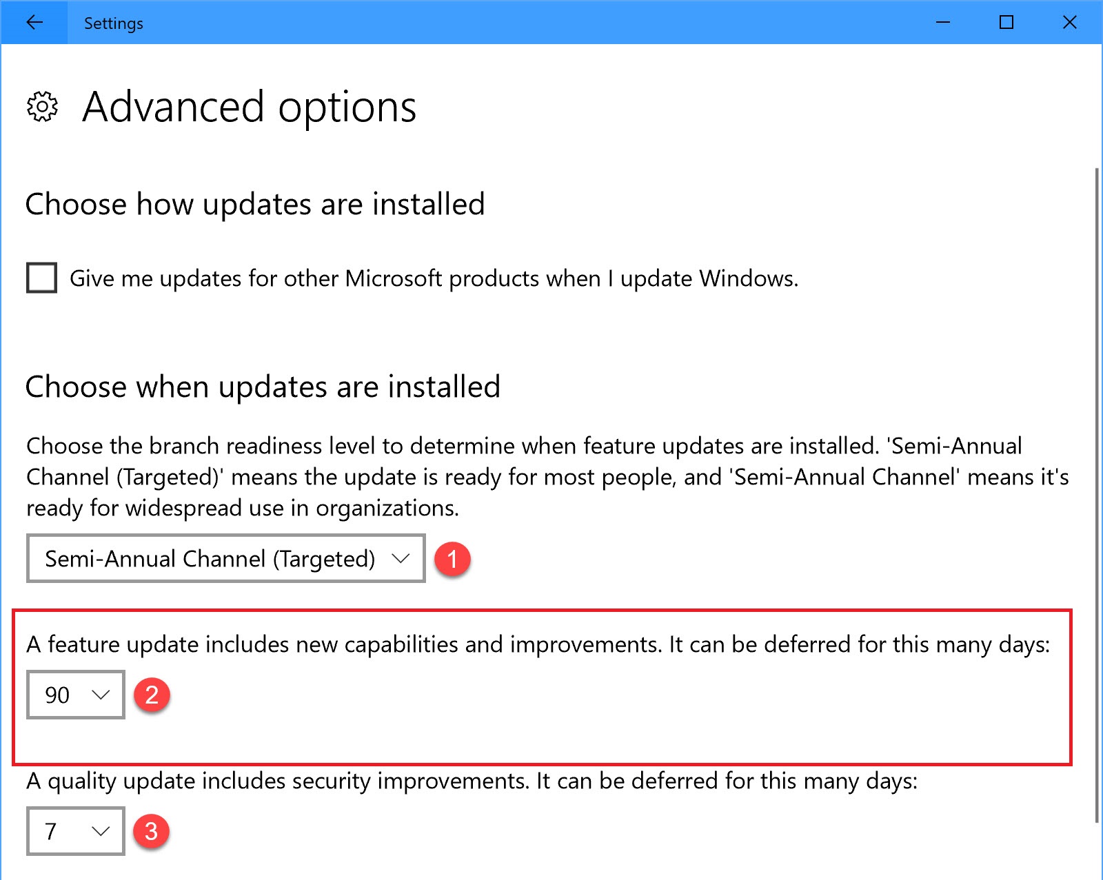 W10 Pro defer updates option is gone. 85ca87ce-4271-4bd6-a840-63f6c6b08ec1?upload=true.jpg