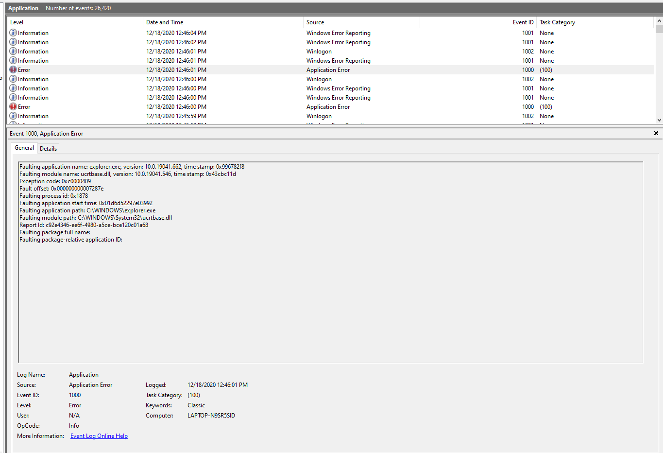 Explorer.exe crash loop after updating to windows-10-update-kb4579311 868a42df-18b9-48b9-a7bf-b1bebce79e89?upload=true.png