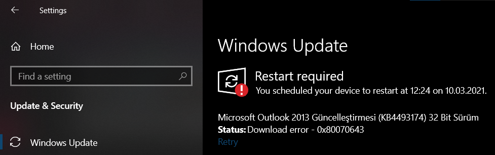 I have an error when I try to update Microsoft Outlook 2013 error code: 0x80070643 package... 86e61ae3-a4f2-4829-99eb-0fba00682615?upload=true.png