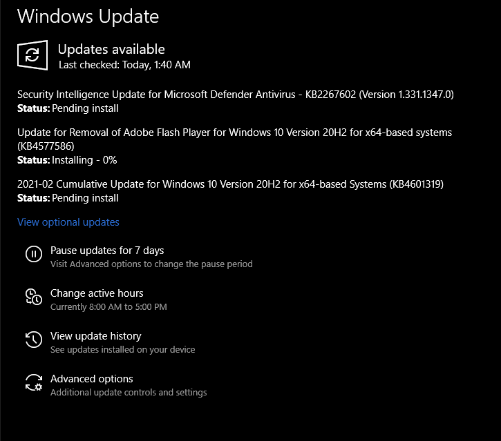 Issue with KB4601319 update. 86efb22b-289e-47a9-a728-893416f3deb2?upload=true.png