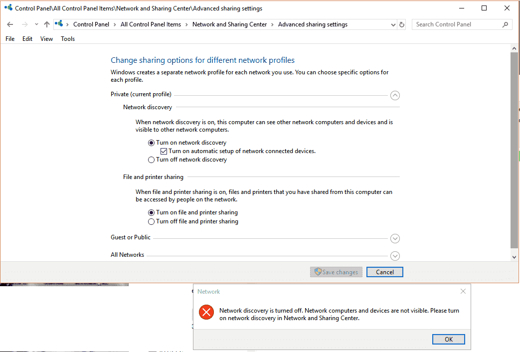 Why do I get the message "Network Discovery is turned off" when it is on? 86f11c6c-0a1e-4c2f-a983-de5ae14cb07c?upload=true.png