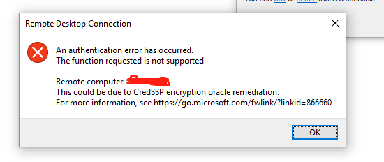 Getting error CredSSP Encryption Oracle Remediation 8718c399-2327-4c0c-b620-d104b335f85e?upload=true.png