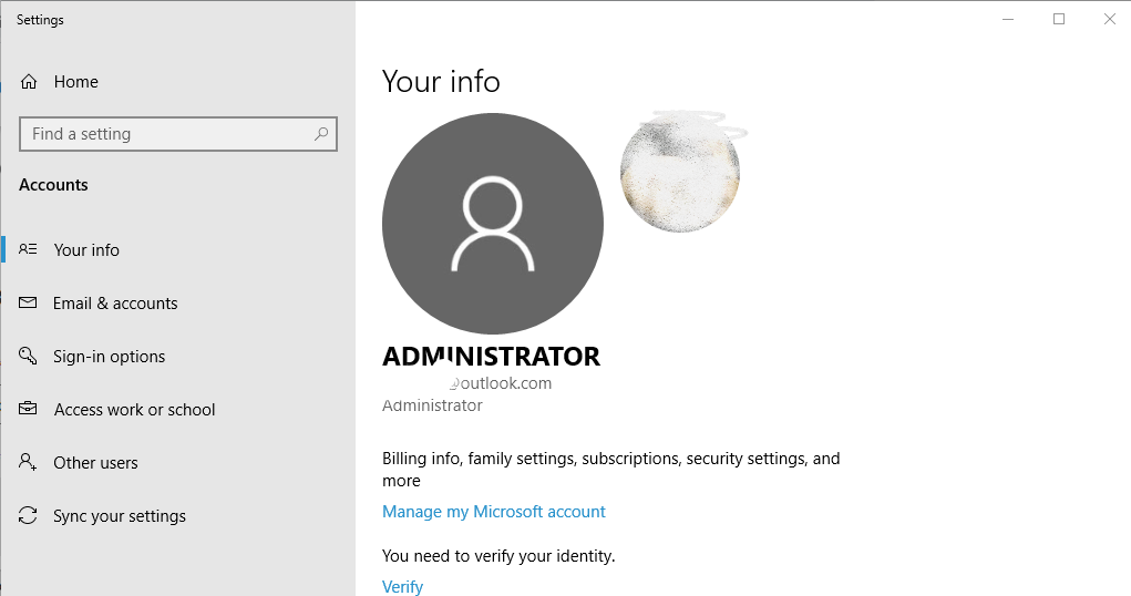 Windows Administrator account linked with an e-mail address with no access. How do I change... 87193ada-b91d-4ac7-a579-bc6ef47c73a1?upload=true.png