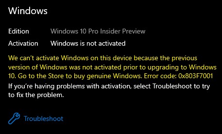 windows 10 pro license key invalidation bug