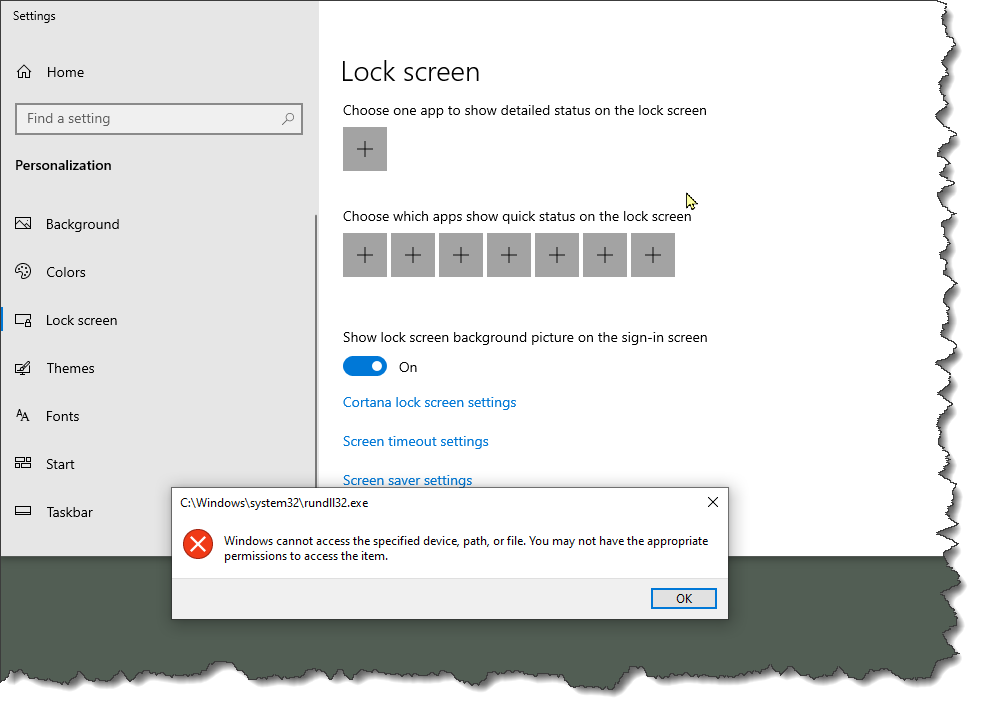 Screen Saver settings still inaccessible on brand new clean 1909 install 8781e234-fd22-4022-bf96-52ad8548b380?upload=true.png