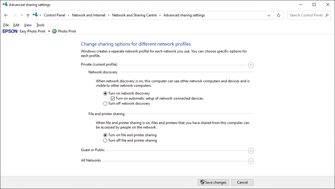 Why are changes in 'sharing options for different network profiles' not saved? 87e74af4-7de5-42f1-85e9-4590bb506bea?upload=true.png
