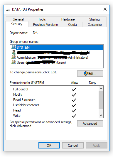 No permission to save to D:\ drive 884211d0-2ec6-4847-8073-7ad128b30f64?upload=true.png
