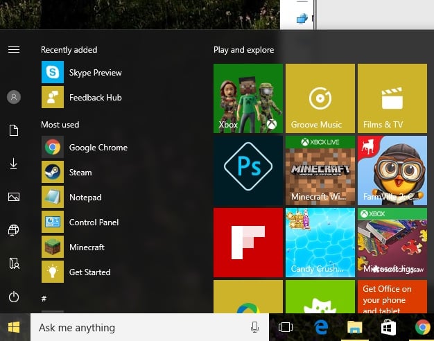 Green share icons on the left sidebar of Windows Explorer 88670d1485968933t-left-sidebar-start-menu-collapsed-showing-just-icons-obaqtcy.jpg