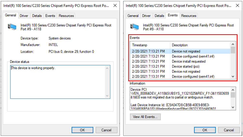"Device not migrated" shows in Events after swapping SSDs 88bb7a10-47ef-4e55-99c0-ee577d4904ab?upload=true.png