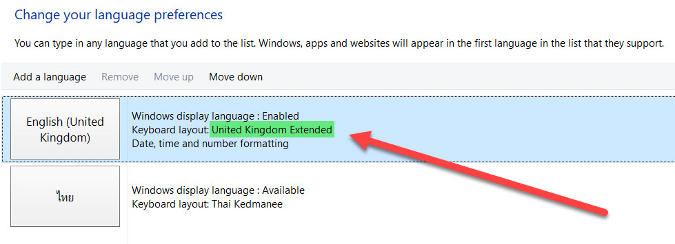 I want to enable the extended UK English Keyboard, but there doesn't seem to be an option to. 88c365ef-63c4-4f87-8023-c0fc6af503b2?upload=true.jpg