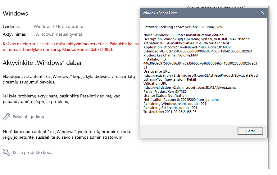 Code 0x87E10BC6 after 20H update 88ca9aff-108b-40b5-a687-388e777cbc8b?upload=true.png