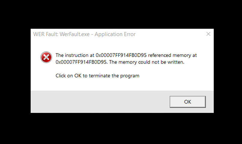 Werfault.exe errors non stop please help 8a05a2ea-7aa1-4c64-b161-625f22d3fb2d?upload=true.jpg