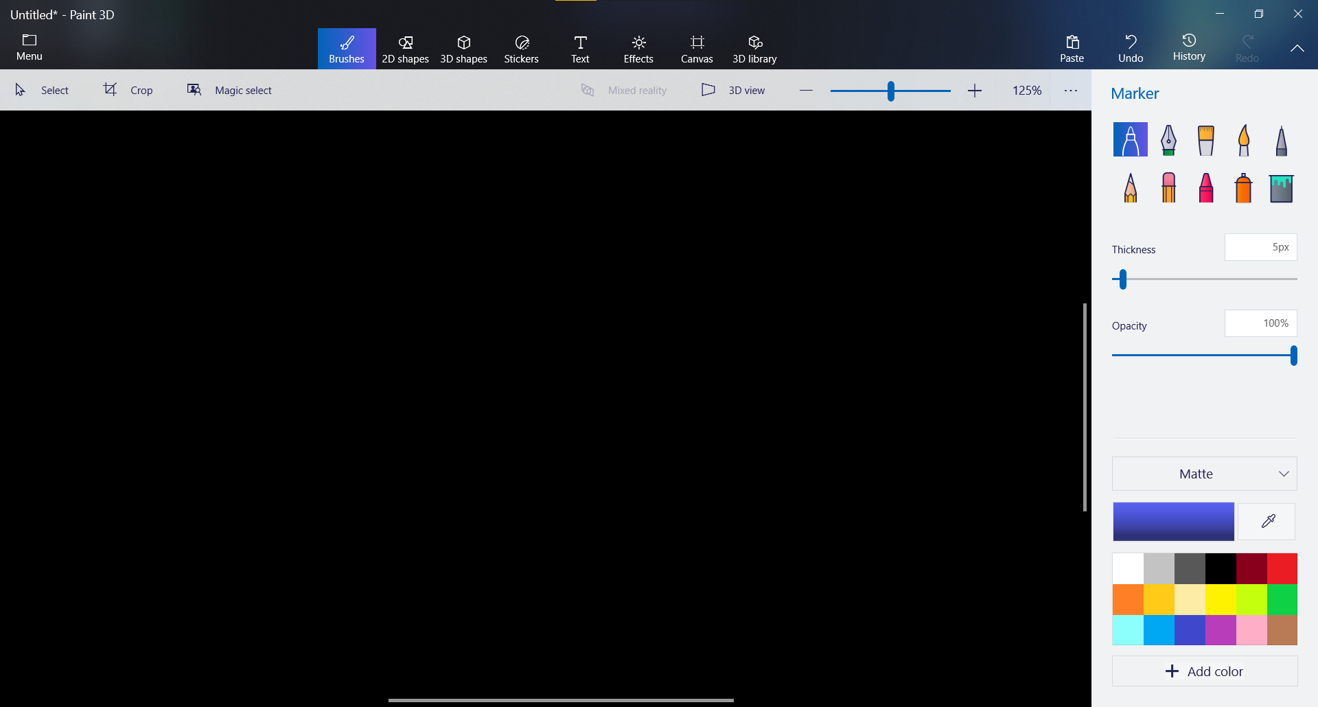 Unable to do anything on Paint 3D Black Screen on Working Area 8b046030-2382-4413-9005-7c0ed70d3705?upload=true.png