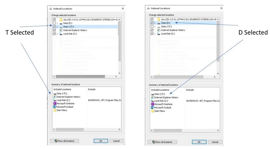 Indexing issue: drive is shown and  "available" but never appears in "selected locations"... 8b0d8832-f9de-4102-9a53-eb035bf5127f?upload=true.jpg