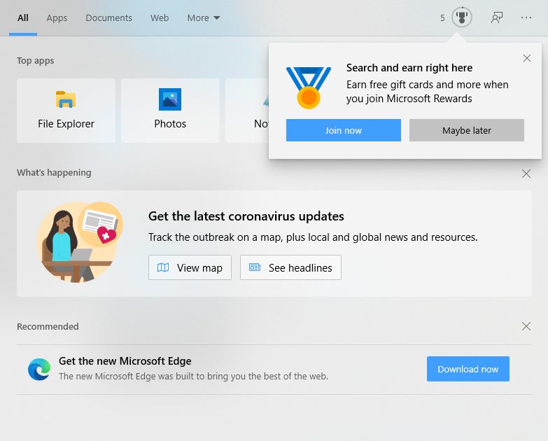 Microsoft Rewards Program Pop-Up on Windows 10 8b507ca2-811c-4dce-a7b9-94f3f2ddc481?upload=true.png