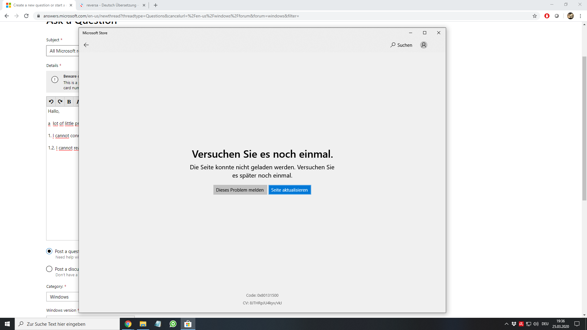 All Microsoft related services do no have connection - and more! 8b674077-77ba-4921-a633-b0f0bcf6f835?upload=true.png