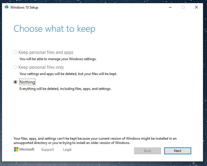 When update Windows Version 2004, windows want to delete everything, no choice to keep data. 8b7858ea-d944-4294-8c16-4a2a629b6f99?upload=true.jpg