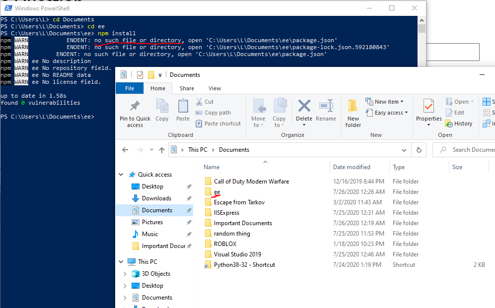 Powershell mkdir command doesn't work on Documents system file 8b8ec916-66f3-4072-a83a-6c4538bfc62a?upload=true.png