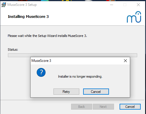 "Installer is no longer responding." 8b9a0b18-0a27-4c06-884e-cd638a38f019?upload=true.png