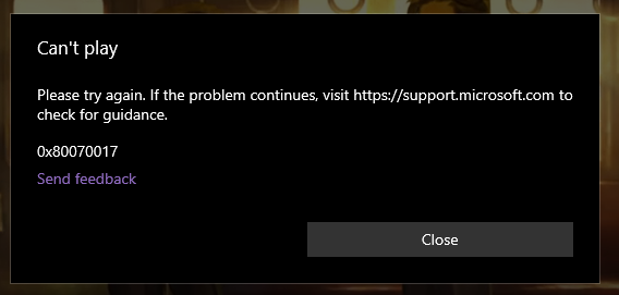 0x80070017 Error when playing videos? 8bbe573c-77f2-4576-a33f-47940e621b3f?upload=true.png