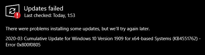 2020-03 Cumulative Update for Windows 10 Version 1909 for x64-based Systems KB4551762 -... 8c11f118-e08d-4005-920c-3a193f405730?upload=true.jpg