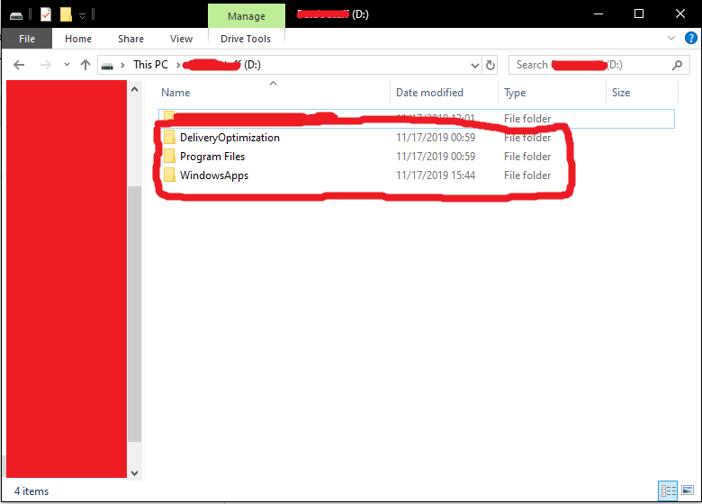 How do I delete residue folders? 8c527a67-7293-4b97-ae06-da1bcce81873?upload=true.png