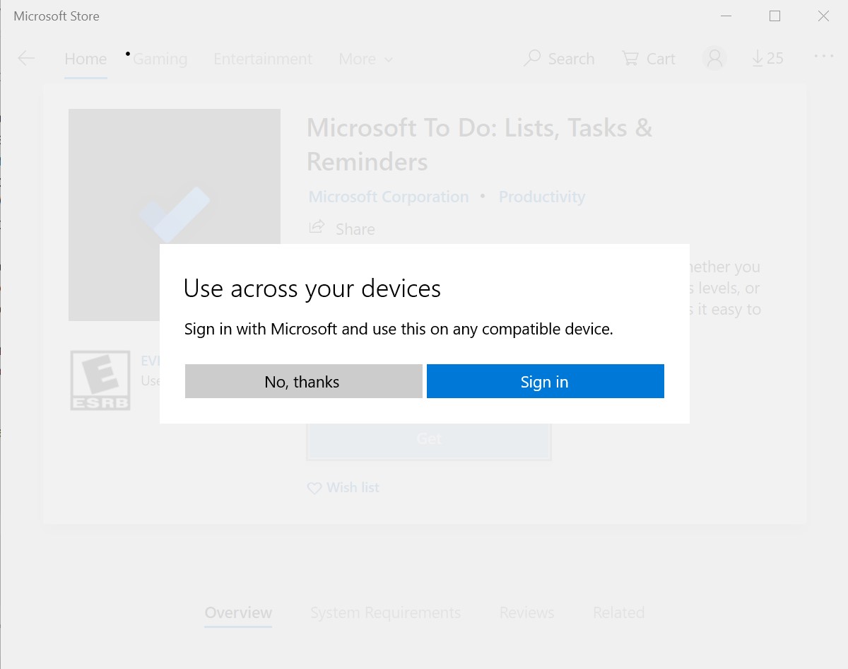 MS Store always ask to sign in, but i already sign in with Work account 8c94fc58-e262-4e96-b8f0-c49c4b12733c?upload=true.jpg