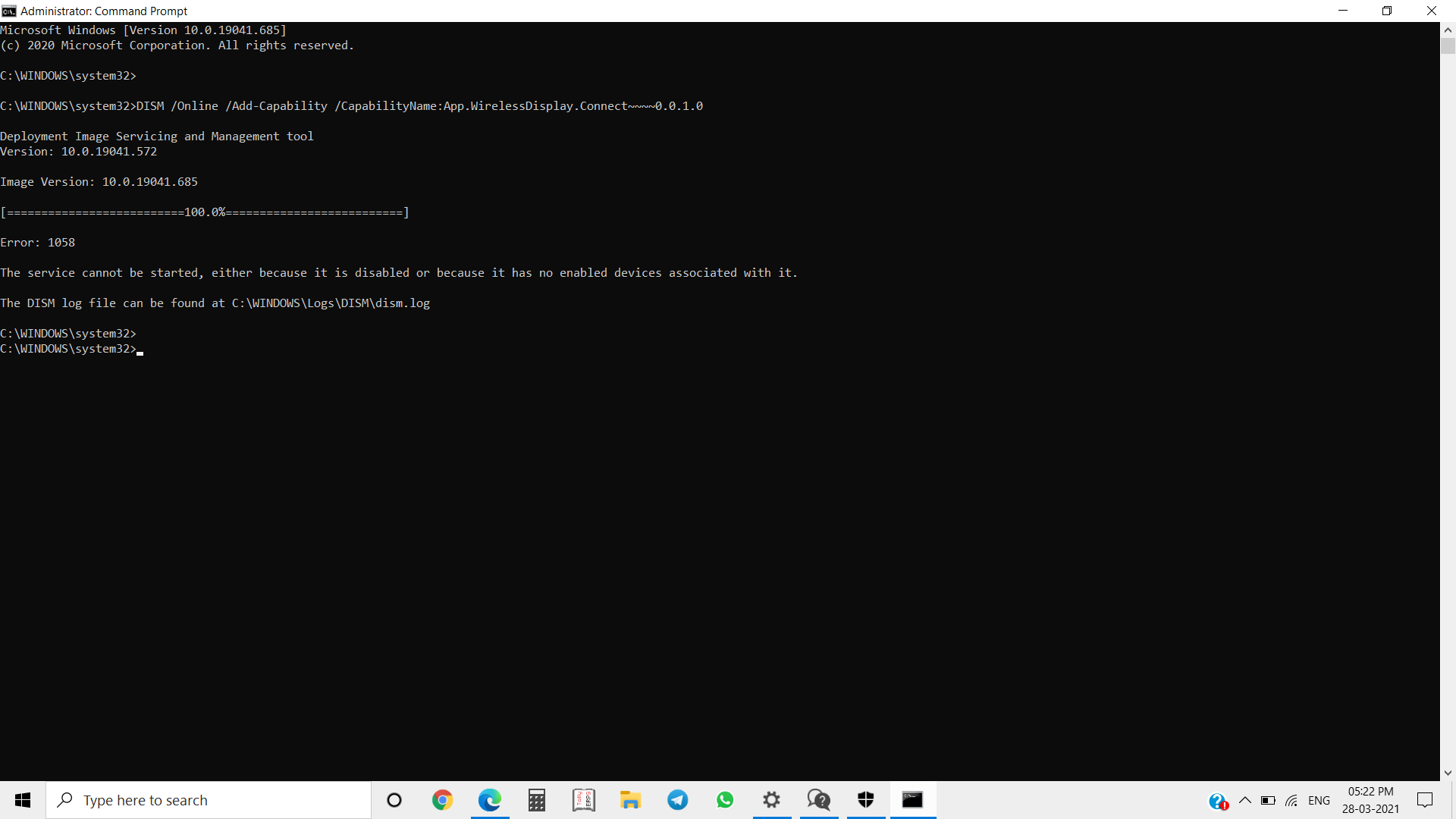 I am not able to install CONNECT Application from the Optional Feature and not even from... 8ceed201-9636-44f8-b945-82488bc730d8?upload=true.png