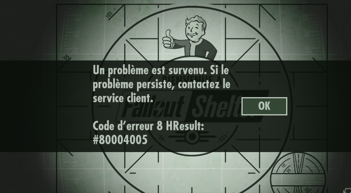 I can't use fallout shelter on my pc, some error pops up - Error Code 8 HResult: #80004005 8d2ce5ce-07f3-4d24-a211-07f934651de9?upload=true.jpg