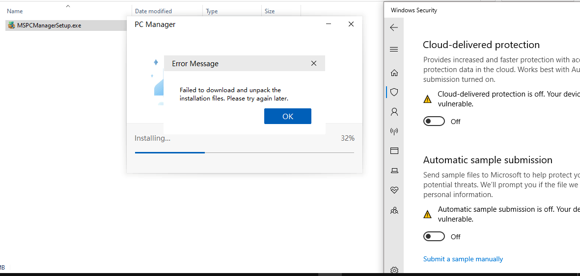 Windows Defender stopped working after MSPC manager. 8d48bc57-3022-4d29-9a8a-a99390e2c57f?upload=true.png