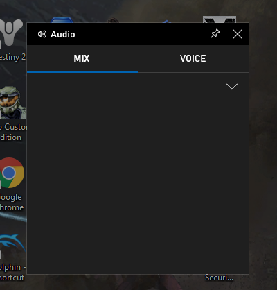 Xbox Game Bar not displaying any devices under audio. 8db57122-6c48-4d10-8843-9f5c3a6b584c?upload=true.png