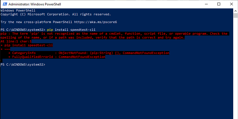 Error while running PIP command on powershell 8dec3af0-afc6-4820-a856-2dd45d0f41af?upload=true.png