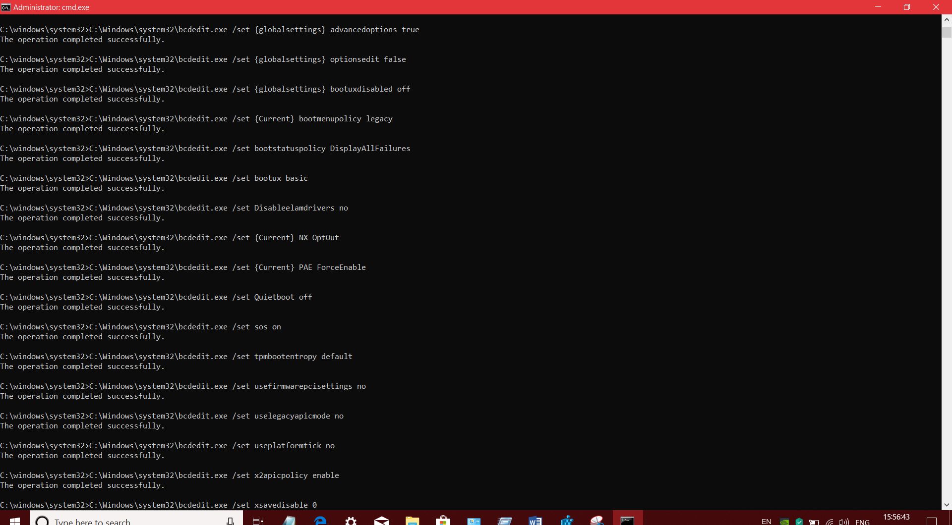 I  HAVE ENABLED  BCDEDIT COMMANDS ON WINDOWS 10 64BIT 1803 ASUS VIVOBOOK 15 R542UQ-DM153... 8e20a9e3-a3bb-4cce-8096-9a6bc4187843?upload=true.jpg