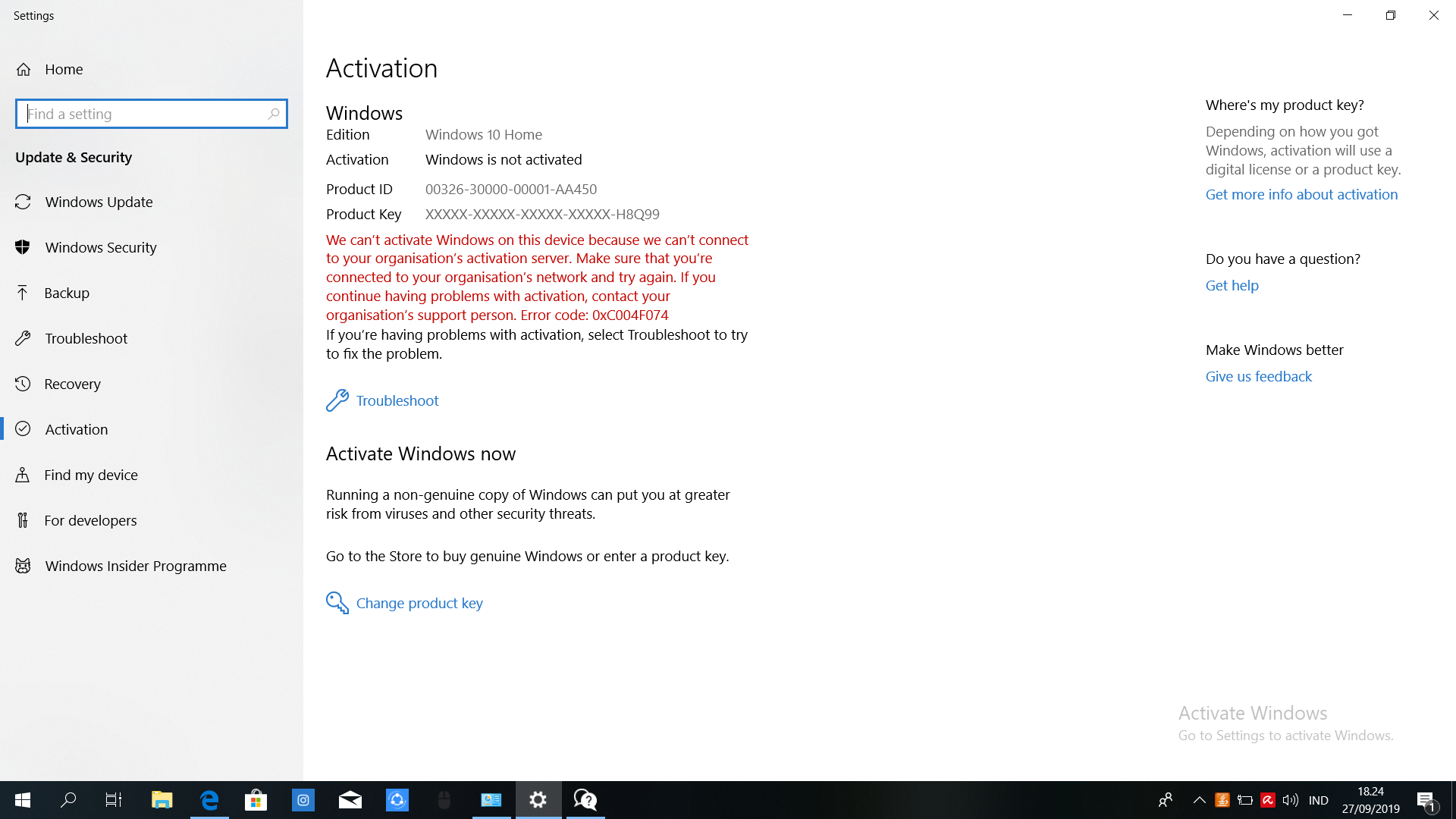 Hey can anybody help me to activate my windows 10 home? 8f9b83df-ca40-4f4f-86f2-2bc909dadad7?upload=true.png