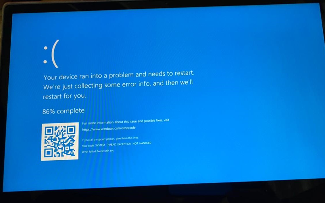 Death Screen following hibernation & sleep, still there even after resetting windows. 8f9cd10b-4182-4622-812f-cdc9d4732225?upload=true.jpg