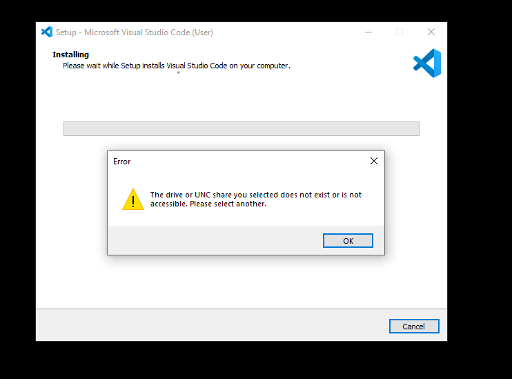 The Drive or UNC share you selected does not exist or is not accessible. Please select another. 8f9e29aa-e88c-4376-9459-777d19d5a9ed?upload=true.png